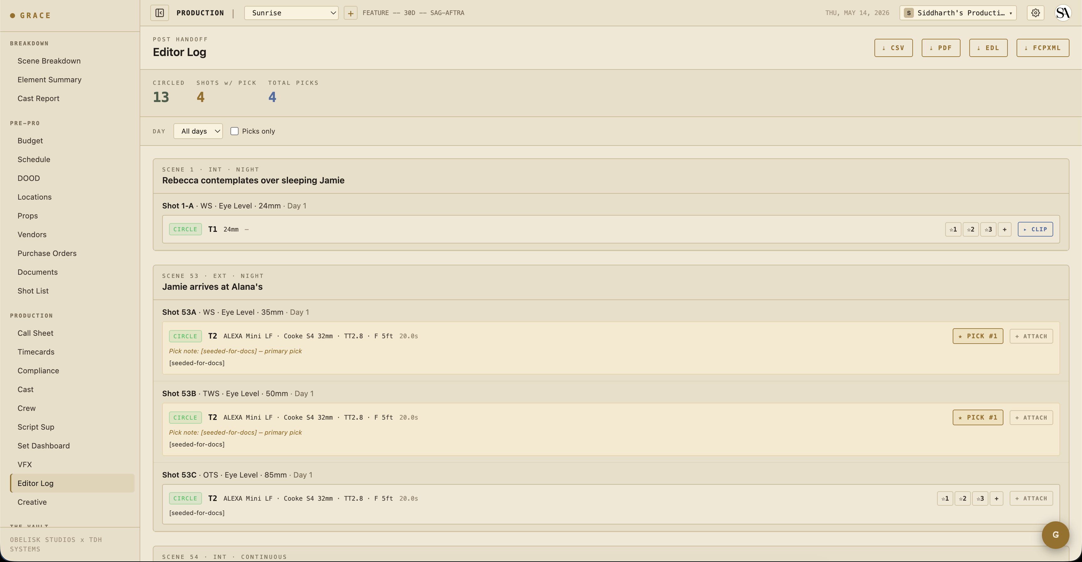 Editor log